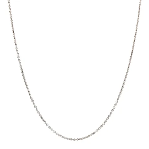 Vintage 14K White Gold Anchor Necklace