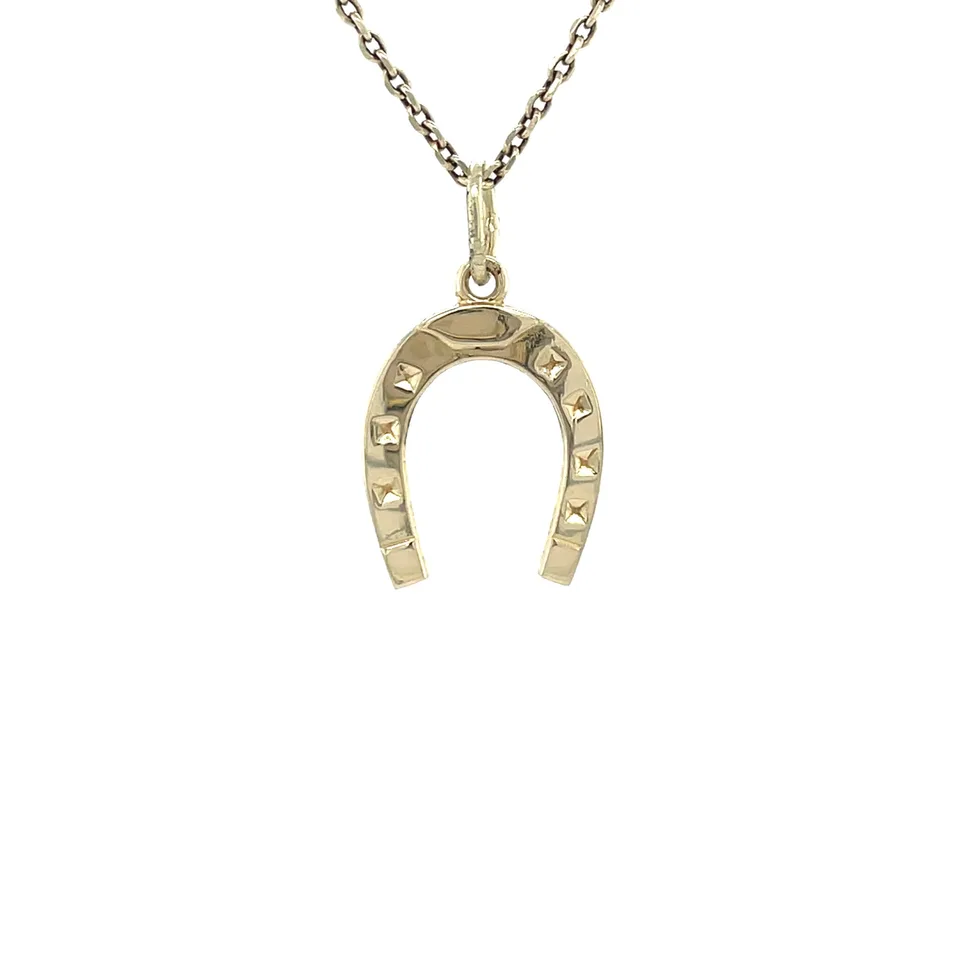 Vintage 14K Gold Hoefijzer Pendant