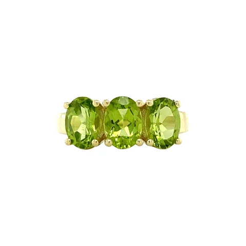 Vintage Marlene 14K Gold Ring, Lime