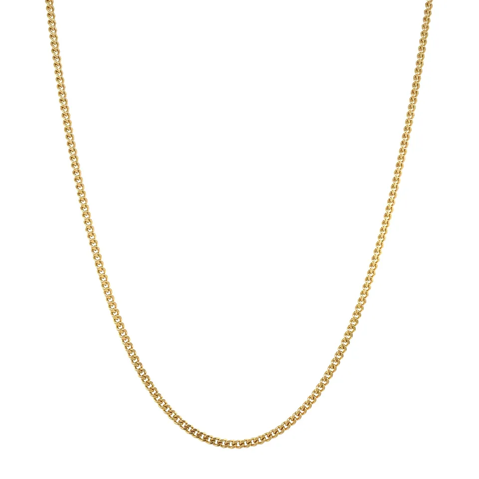Vintage 14K Gold Long Necklace Curb 42 cm