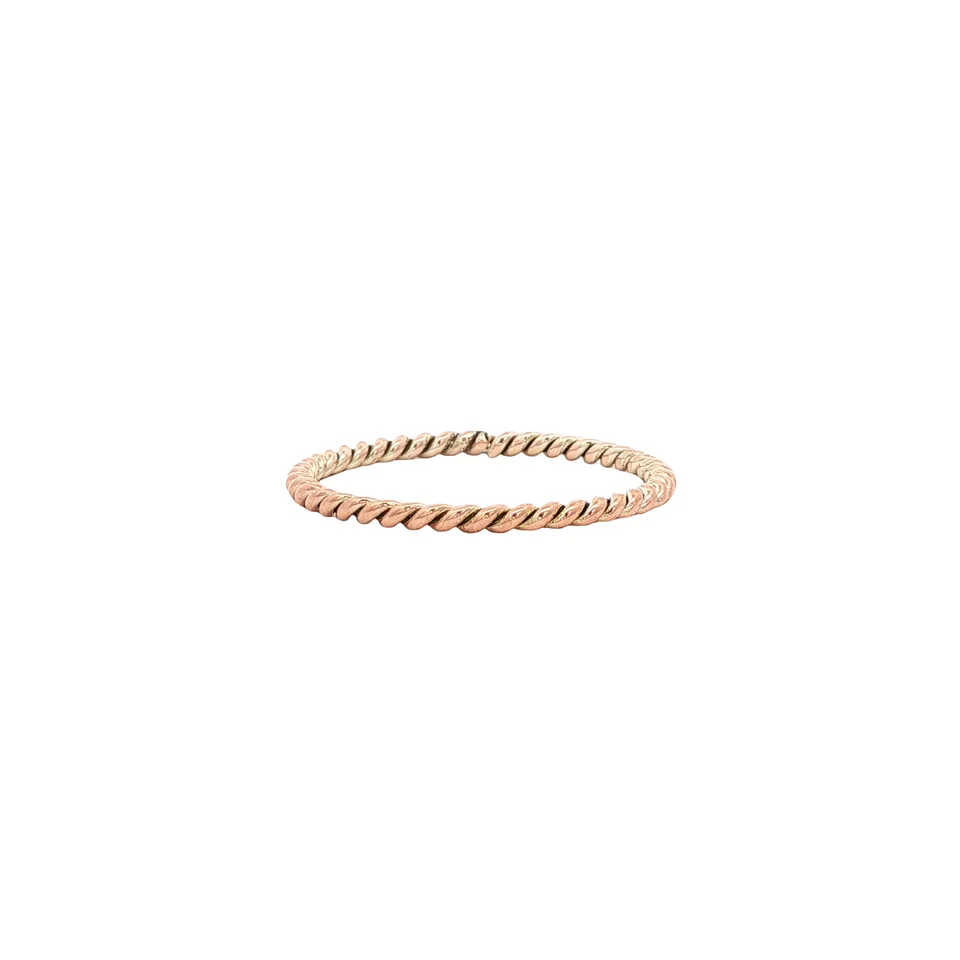 Vintage Rose Twisted 8K Gold Ring