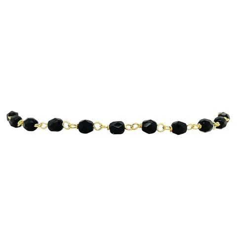 Vintage 18K Gold Bracelet with Garnet 19 cm
