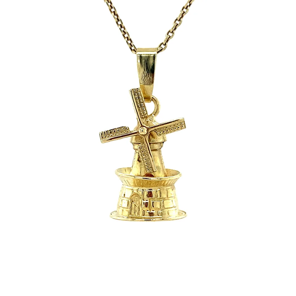 Vintage 14K Gold Pendant Nederlandse Windmolen