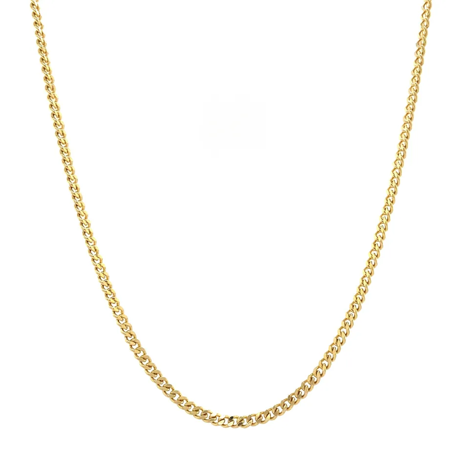 Vintage 14K Gold Long Necklace Curb 61 cm