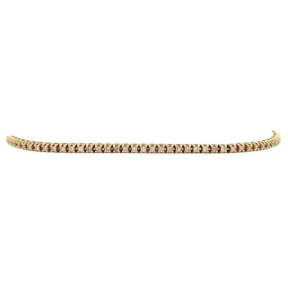 Vintage 14K Gold Tennis Bracelet with Diamond
