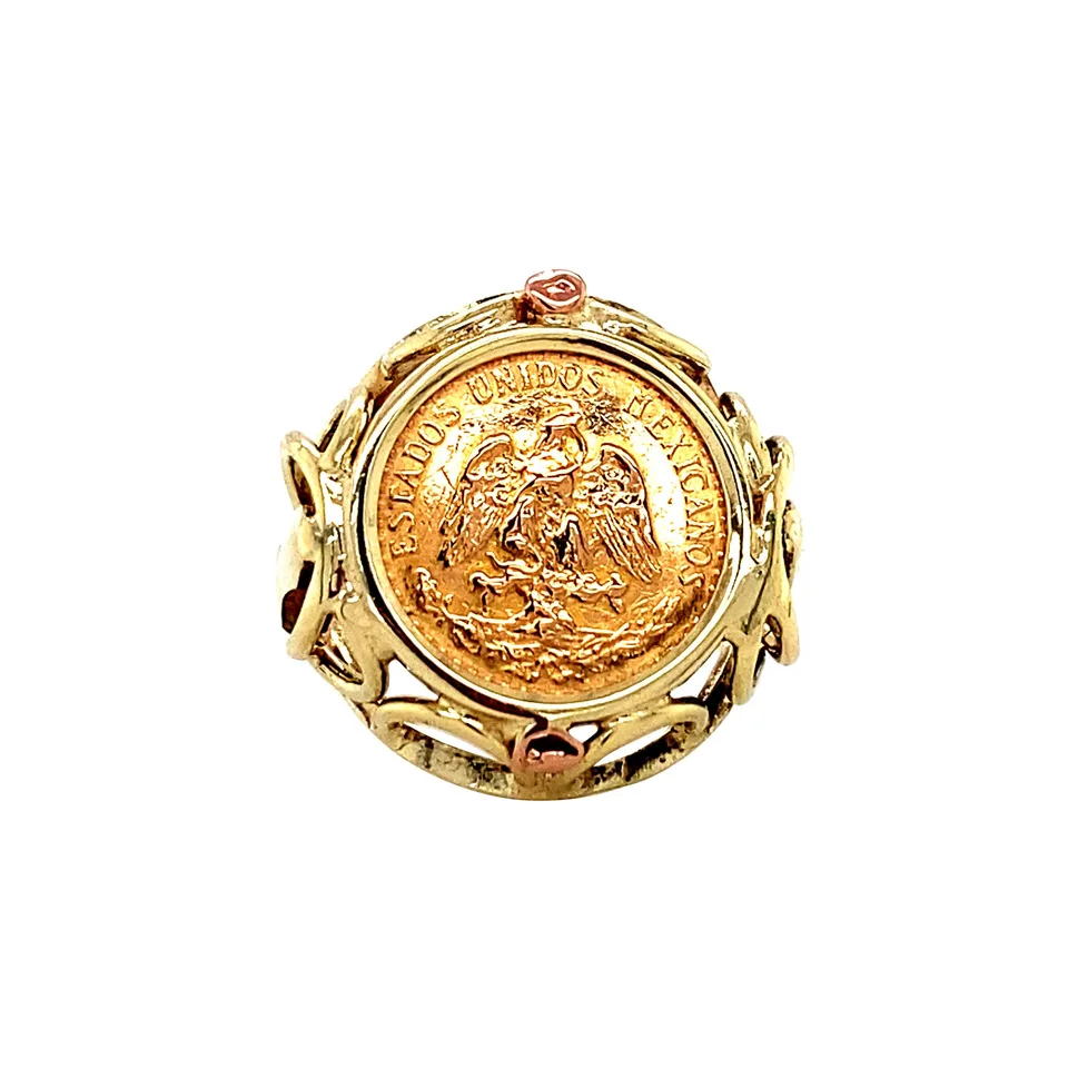 Vintage 14K Gold Coin Ring