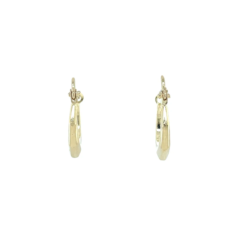 Vintage 14K Gold Fancy Hoop Earrings