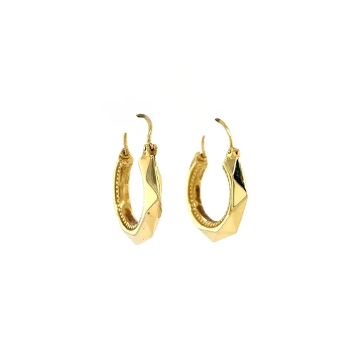 Vintage 18K Gold Fisherman's Hoop Earrings