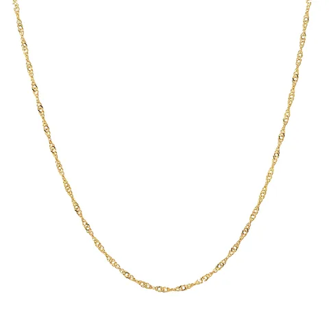 Vintage 14K Gold Long Necklace Singapore 43 cm