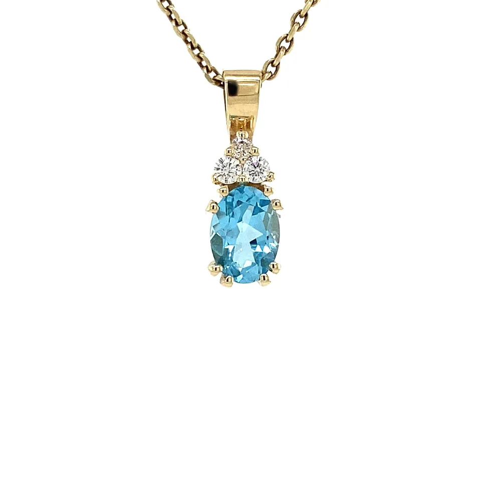 Vintage Audrey 14K Gold Pendant, Swiss