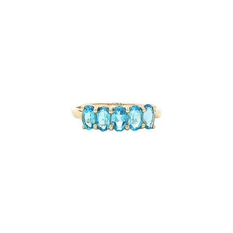 Vintage 9K Gold Ring with Topaz