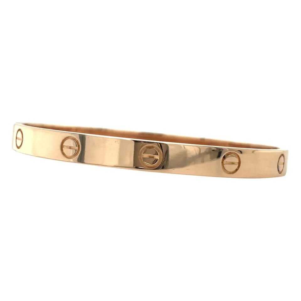 Vintage Cartier LOVE 18K Rose Gold Bracelet