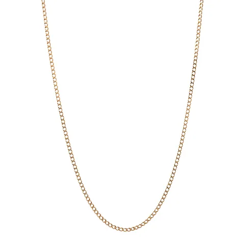 Vintage 14K Gold Curb Long Necklace