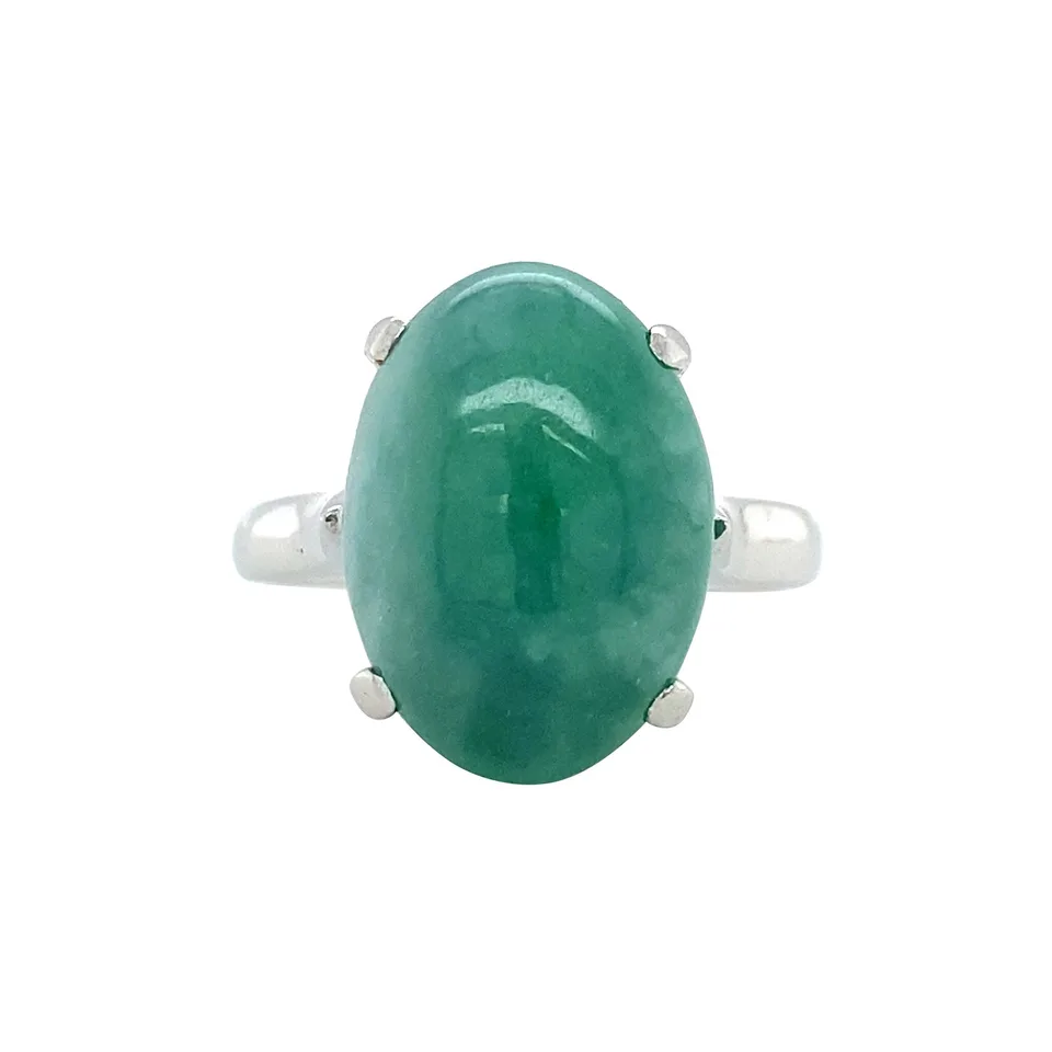 Vintage 12K Gold Ring with Jade