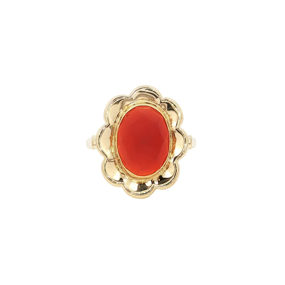 Vintage 14K Gold Ring with Carnelian