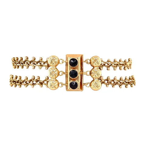 Vintage 14K Gold Bracelet with Garnet
