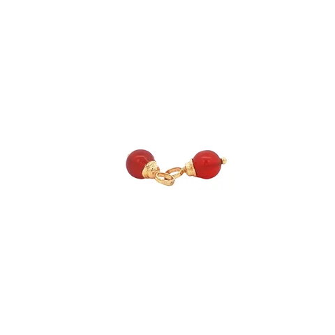 Vintage 14K Gold Drop Earrings with Carnelian