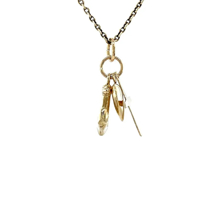 Vintage 14K Gold Faith, Hope and Love Pendant