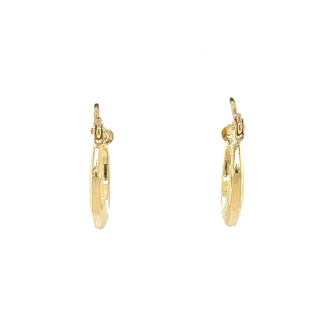 Vintage 14K Gold Fancy Hoop Earrings