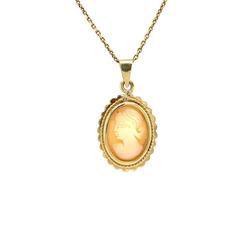 Vintage 14K Gold Pendant with Cameo
