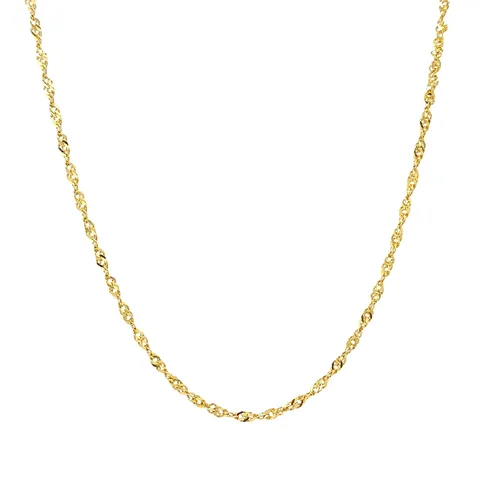 Vintage 14K Gold Long Necklace Singapore 46 cm