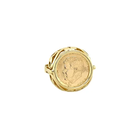 Vintage 14K Gold Coin Ring