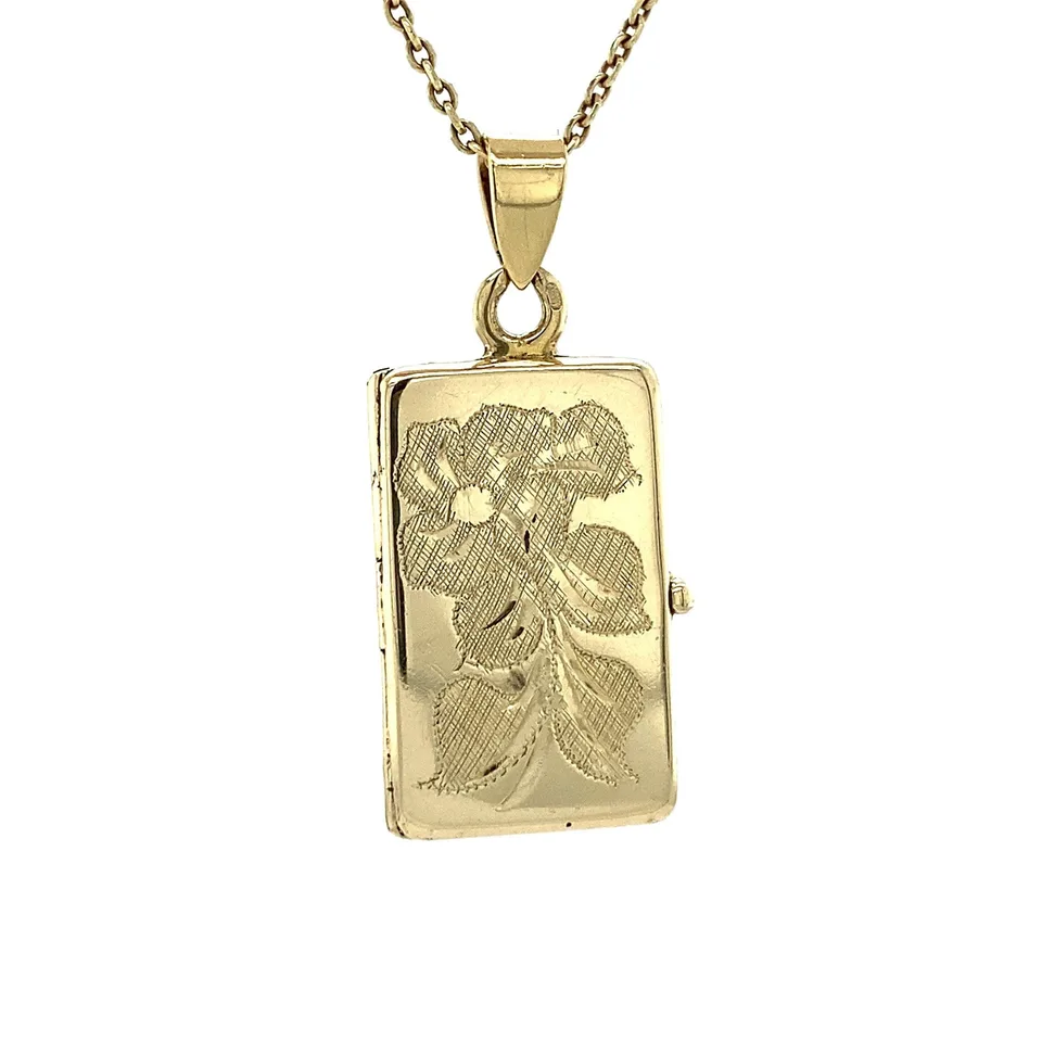 Vintage 14K Gold Locket with Engraving