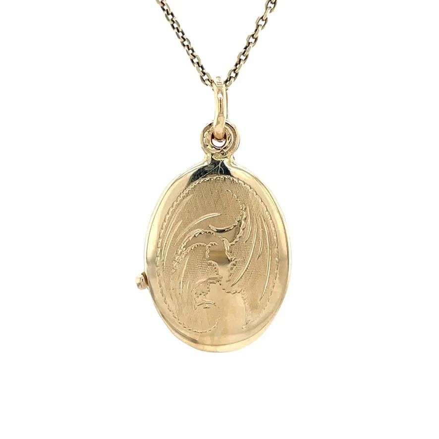 Vintage 14K Gold Locket with Engraving