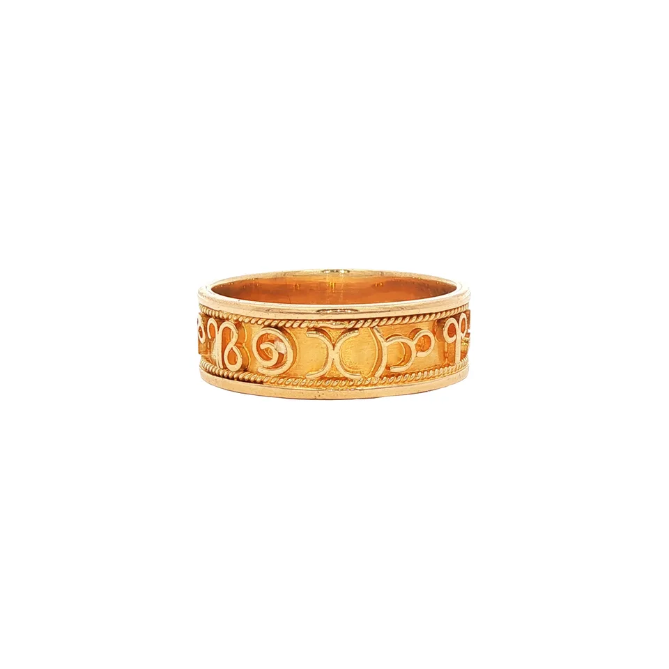 Vintage 18K Gold Zodiac Ring