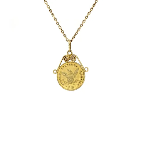 Vintage 14K Gold Coin Pendant