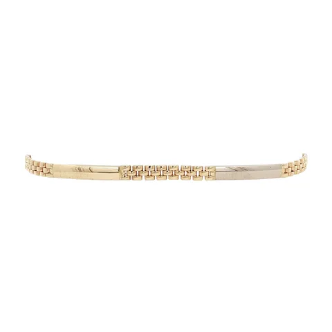 Vintage 14K Two Tone Gold Fancy Bracelet