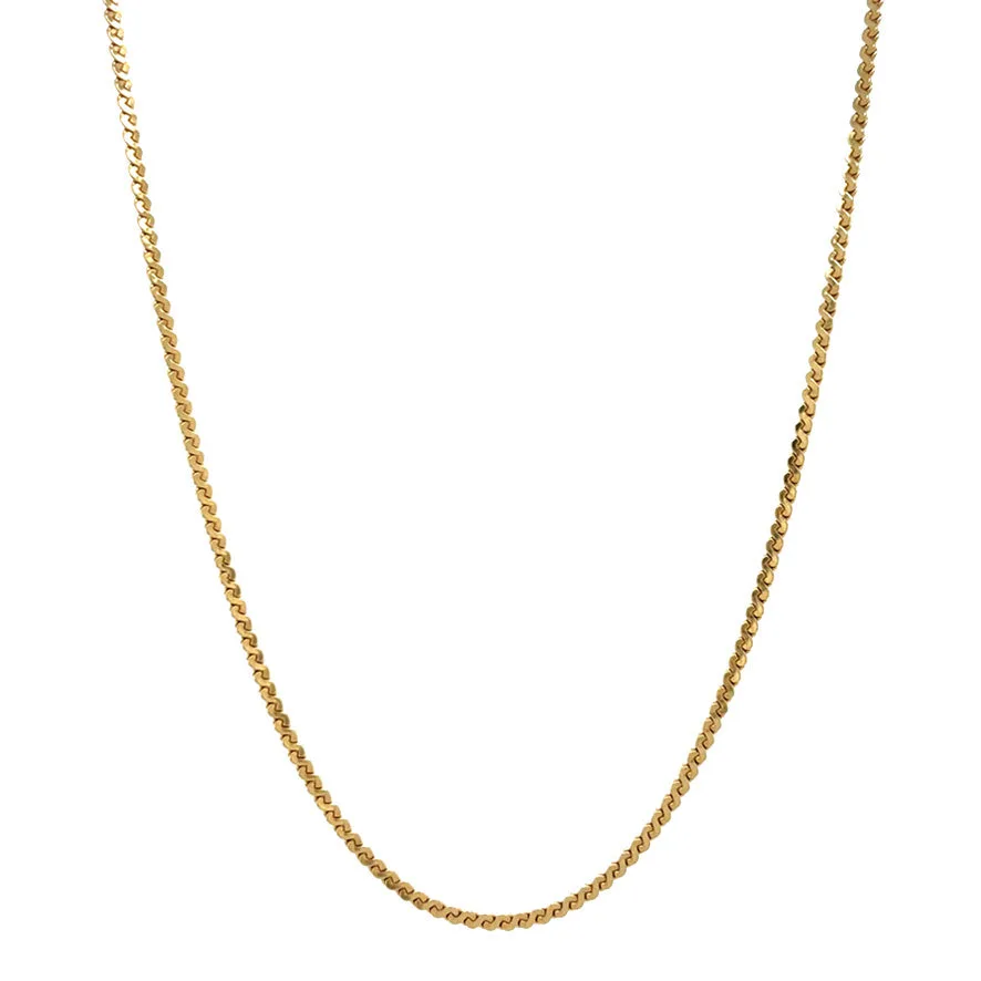 Vintage 18K Gold S Link Necklace