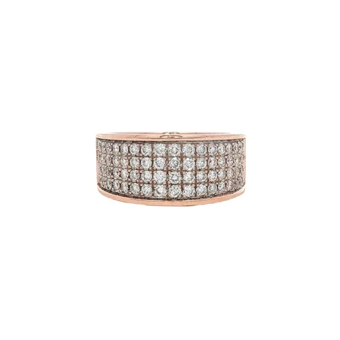Vintage 14K Rose Gold Ring with Diamond