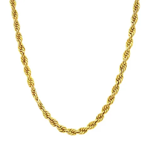 Vintage 18K Gold Rope Necklace 61 cm