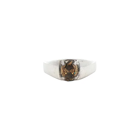 Vintage 14K White Gold Ring with Diamond
