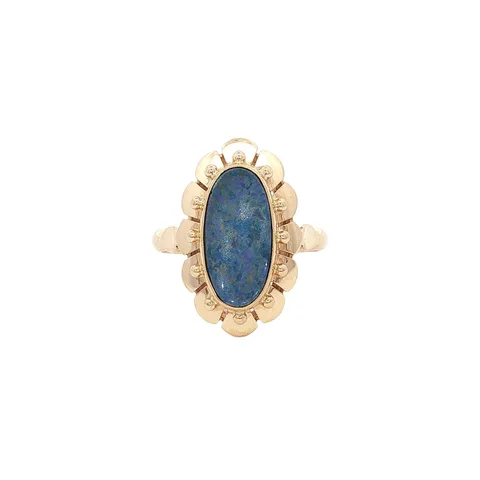 Vintage 14K Gold Ring with Opal Doublet