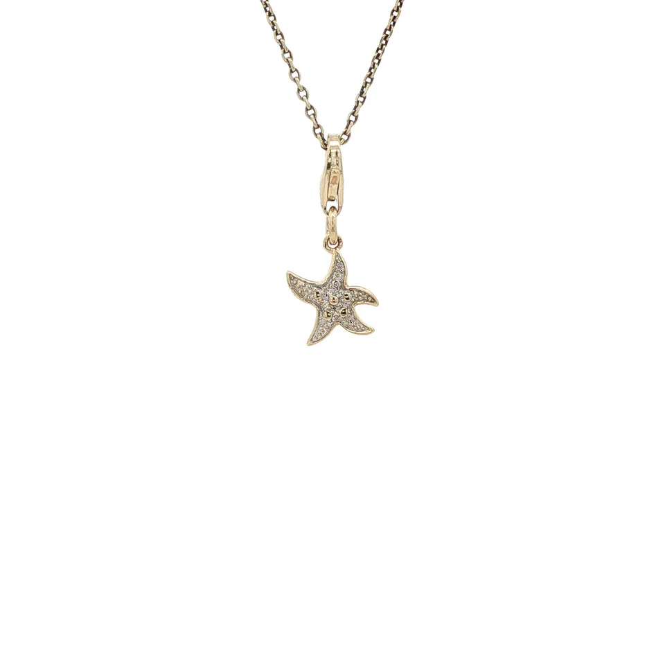 Vintage 14K Two Tone Gold Starfish Pendant