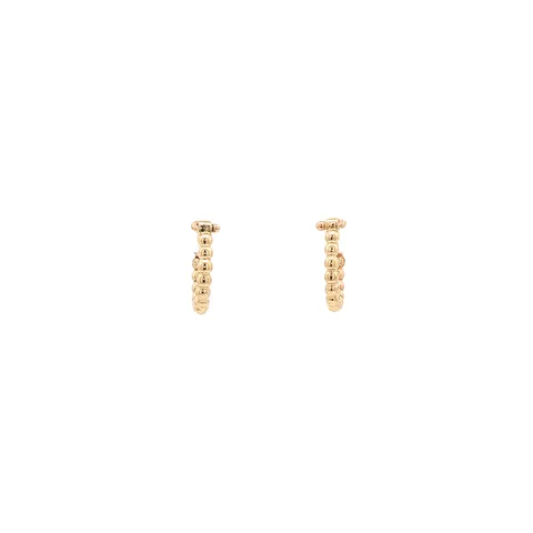 Vintage 14K Gold Fancy Hoop Earrings