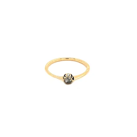 Vintage 14K Gold Ring with Rose Cut Diamond