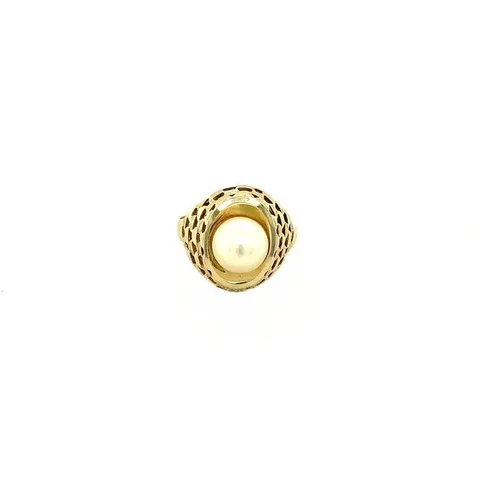 Vintage 14K Gold Ring with Pearl