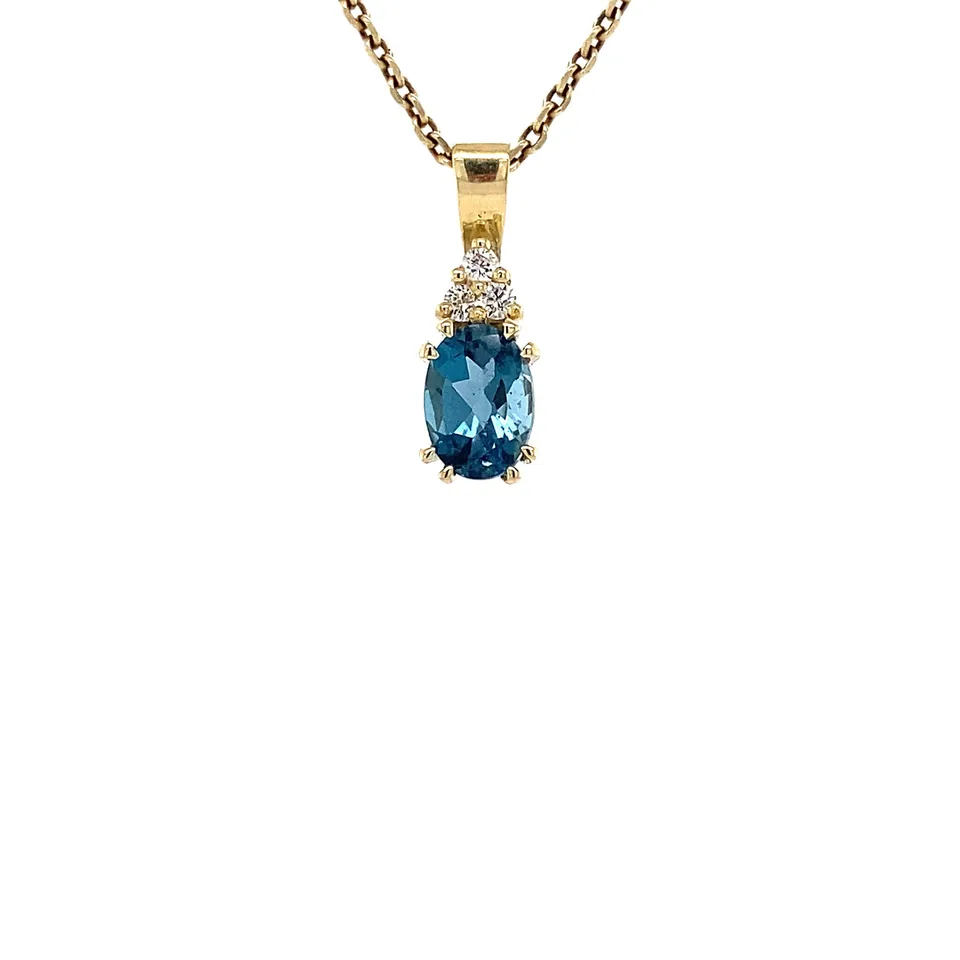 Vintage Audrey 14K Gold Pendant, London
