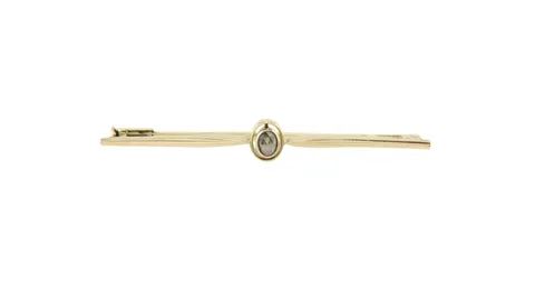 Vintage 14K Gold Brooch with Rose Diamond