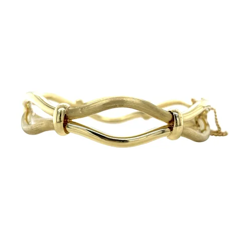 Vintage 14K Gold Fancy Bangle