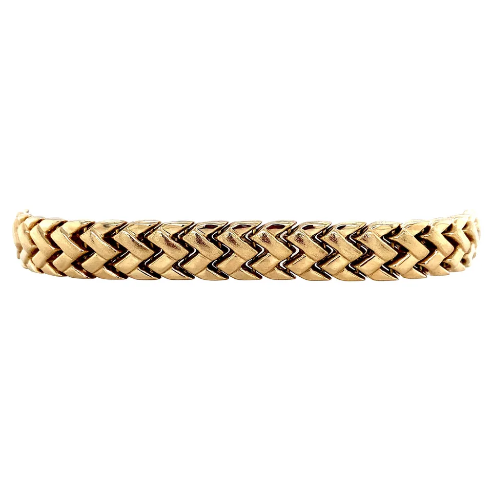 Vintage 14K Gold Bracelet Fancy 18.5 cm