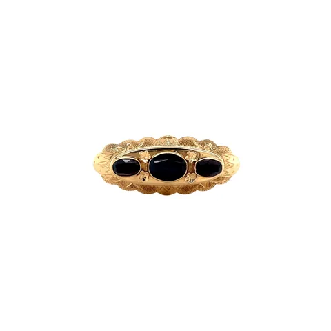 Vintage 14K Gold Brooch with Garnet
