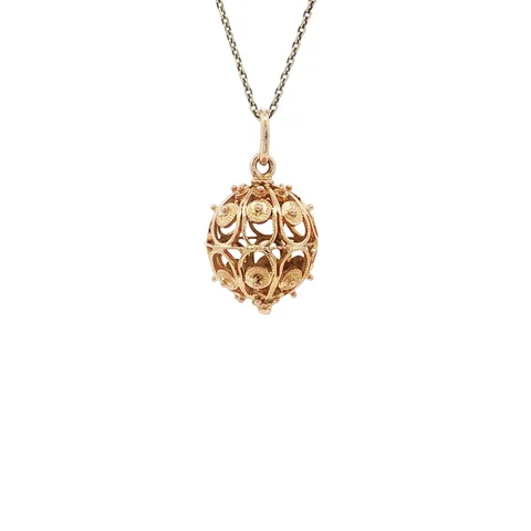 Vintage 14K Gold Filigree Pendant