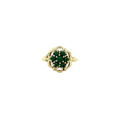 Vintage 14K Gold Ring with Malachite