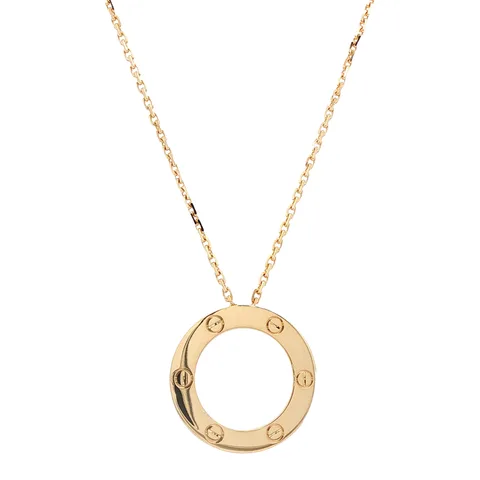 Vintage Cartier LOVE 18K Gold Pendant Necklace