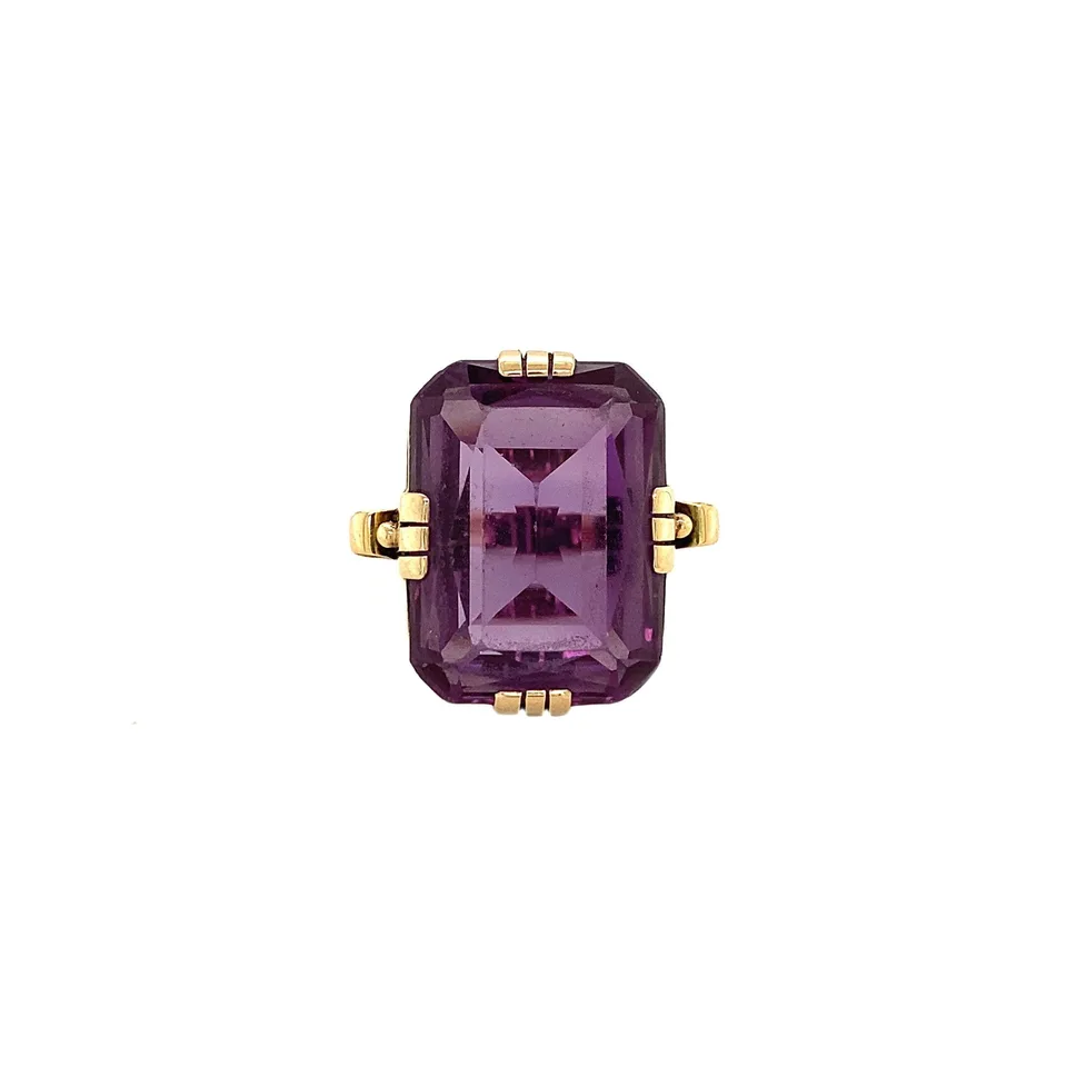 Vintage 12K Gold Ring with Alexandrite