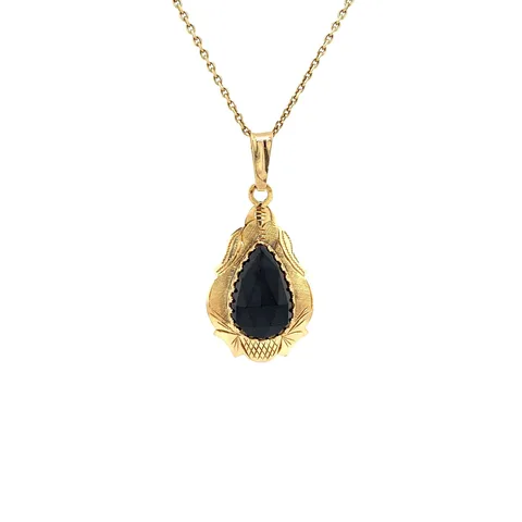 Vintage 14K Gold Pendant with Garnet